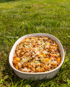 Lightened up cheeseburger casserole